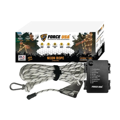 BSON Force USA Neon Rope Light - 7m, 8 Modes, Waterproof & UV-Proof