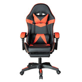 GADGETON Imperial Series PVC Leather Gaming Chair With Footrest - Black/Red