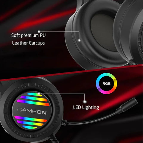 GAMEON GOT100 Ravenstrike RGB Gaming Headset - Black
