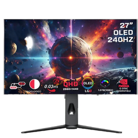 GAMEON GO27OLED 2K Signature X Series 27" OLED QHD, 240 Hz, 0.3 ms, HDMI 2.1, IPS Gaming Monitor (Supports PS5) - Black