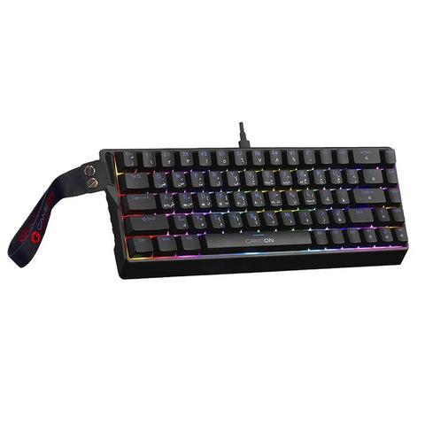 GAMEON MAGPRO Series 60% RGB Magnetic Mechanical Wired Gaming Keyboard with Customization Software & Wrist Band, Pink Switch - English/Arabic (GOMG1K8-RS)