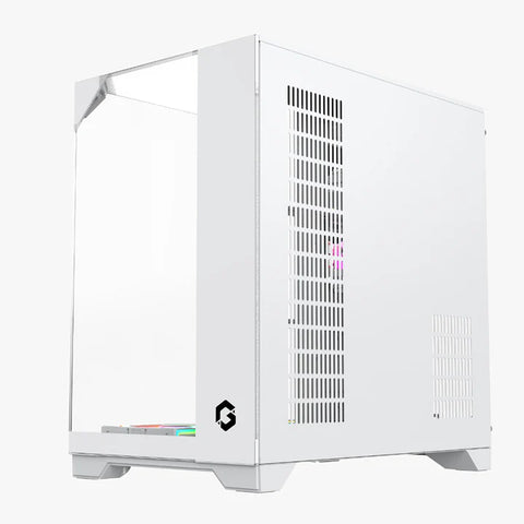 GAMEON Valkyrie I Series ATX Mid Tower Gaming Case - White (4 ARGB Fans Included)