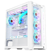 GAMEON Vortex Arctic Series Mid Tower Gaming Case - White