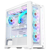 GAMEON Vortex Arctic Series Mid Tower Gaming Case - White
