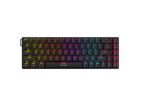 Gamax GM-204, 4-in-1 Wired PC Gaming Accessory Set with Arabic Mechanical Keyboard – Black