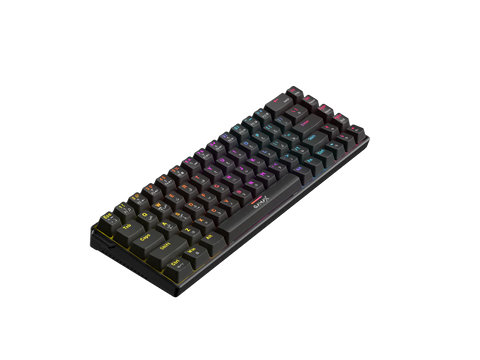 Gamax GM-204, 4-in-1 Wired PC Gaming Accessory Set with Arabic Mechanical Keyboard – Black