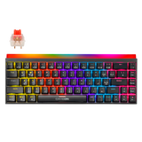 GAMEON PRIMEX Series GO-MK260-RS 60% RGB Mechanical Wired Gaming Keyboard With Customization Software, Red Switch - English/Arabic