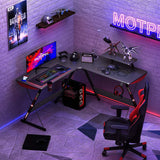 GAMEON L-Shaped Slayer I Series Gaming Desk (129x129x74cm) - Table Top (80x46cm)
