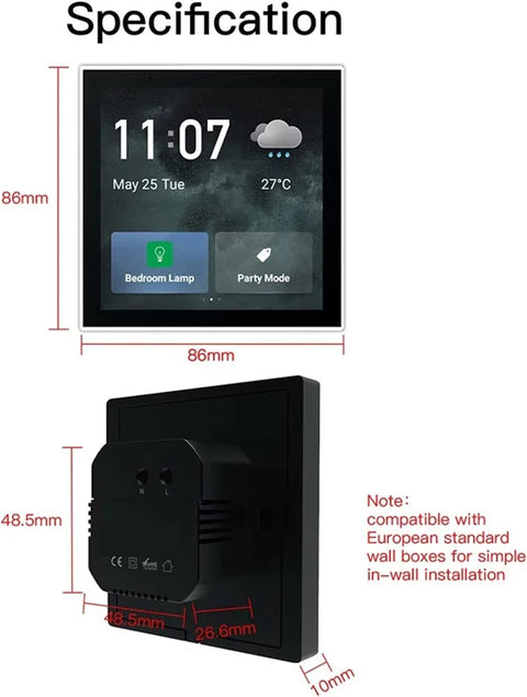 Gopeta 4-Inch Multi-Functional Smart Control Panel for Home Automation