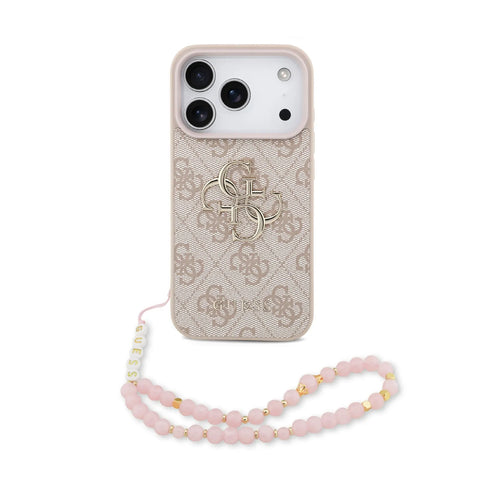 Guess, 4G PU Leather Case with Big 4G & Classic Logo with Wrist Strap, iPhone 17 Pro Max