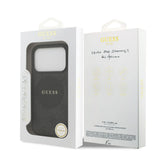 Guess, MagSafe 4G PU Leather Case with Round Patch & Classic Logo, iPhone 17 Pro