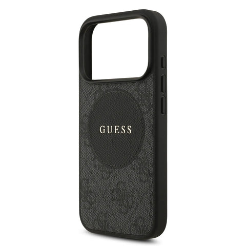 Guess, MagSafe 4G PU Leather Case with Round Patch & Classic Logo, iPhone 17 Pro