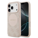 Guess, MagSafe 4G PU Leather Case with Round Patch & Classic Logo, iPhone 17 Pro