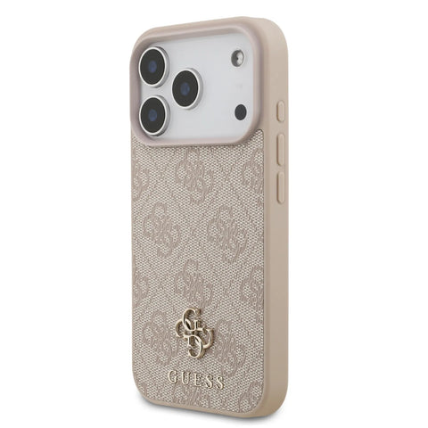 Guess, MagSafe 4G PU Leather Case with Small 4G & Classic Metal Logo, iPhone 17 Pro