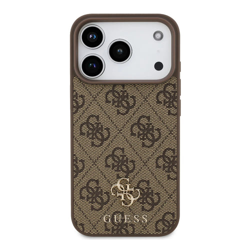 Guess, MagSafe 4G PU Leather Case with Small 4G & Classic Metal Logo, iPhone 17 Pro
