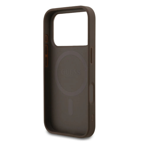 Guess, MagSafe 4G PU Leather Case with Small 4G & Classic Metal Logo, iPhone 17 Pro