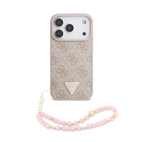 Guess, MagSafe 4G PU Leather Case with Small 4G Logo & Lanyard, iPhone 17 Pro