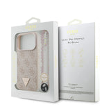 Guess, MagSafe 4G PU Leather Case with Small 4G Logo & Lanyard, iPhone 17 Pro