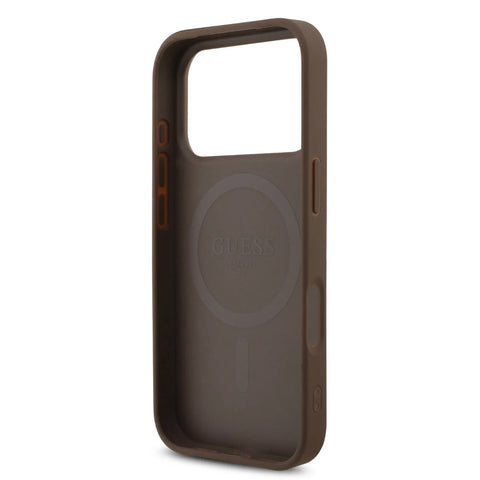 Guess, MagSafe 4G PU Leather Case with Small 4G Logo & Lanyard, iPhone 17 Pro