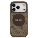 Guess, MagSafe 4G PU Leather Case with Round Patch & Classic Logo, iPhone 17 Pro Max