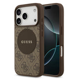 Guess, MagSafe 4G PU Leather Case with Round Patch & Classic Logo, iPhone 17 Pro Max