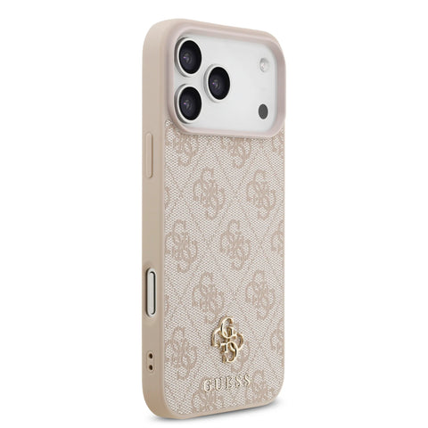Guess, MagSafe 4G PU Leather Case with Small 4G & Classic Metal Logo, iPhone 17 Pro Max
