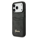 Guess, PU Case with Card Slot & Script Metal Logo, iPhone 17 Pro