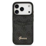 Guess, PU Case with Card Slot & Script Metal Logo, iPhone 17 Pro