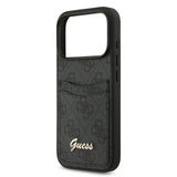 Guess, PU Case with Card Slot & Script Metal Logo, iPhone 17 Pro Max