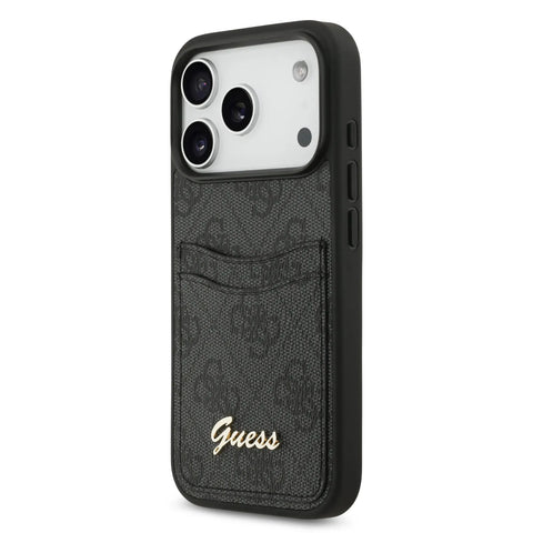 Guess, PU Case with Card Slot & Script Metal Logo, iPhone 17 Pro Max