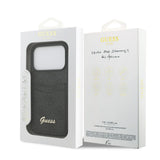 Guess, PU Case with Card Slot & Script Metal Logo, iPhone 17 Pro Max