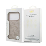 Guess, MagSafe 4G PU Leather Case with Classic Logo, iPhone 17 Pro