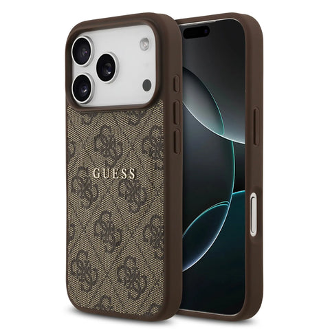 Guess, MagSafe 4G PU Leather Case with Classic Logo, iPhone 17 Pro