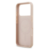 Guess, MagSafe PU Leather Case with Classic Logo & Peony Hot Stamp Design, iPhone 17 Pro