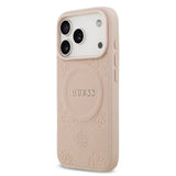 Guess, MagSafe PU Leather Case with Classic Logo & Peony Hot Stamp Design, iPhone 17 Pro