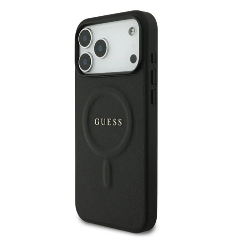 Guess, MagSafe PU Saffiano Leather Case with Classic Logo, iPhone 17 Pro