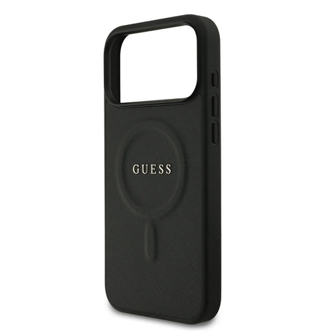 Guess, MagSafe PU Saffiano Leather Case with Classic Logo, iPhone 17 Pro