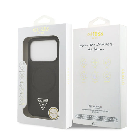 Guess, MagSafe PU Leather Case with Triangle Logo, iPhone 17 Pro