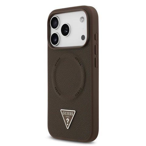 Guess, MagSafe PU Leather Case with Triangle Logo, iPhone 17 Pro