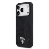 Guess, MagSafe PU Leather Fixed Glitter Case with Triangle Logo, iPhone 17 Pro Max