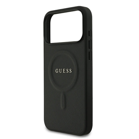 Guess, MagSafe PU Saffiano Leather Case with Classic Logo, iPhone 17 Pro Max