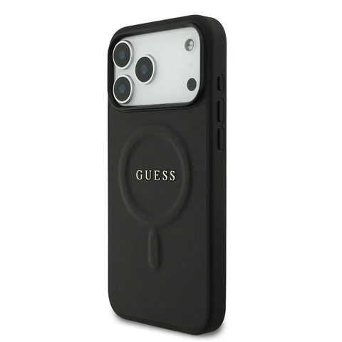 Guess, MagSafe PU Saffiano Leather Case with Classic Logo, iPhone 17 Pro Max