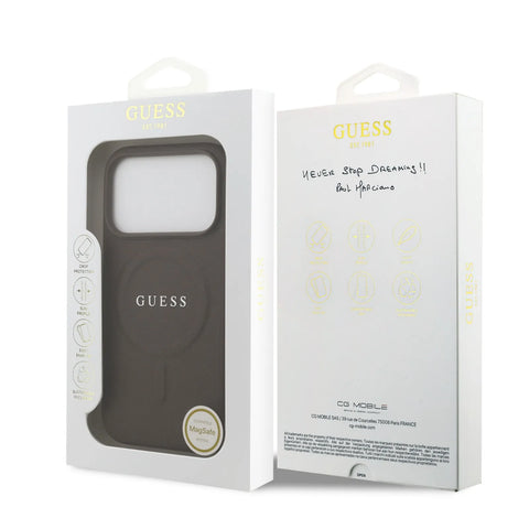 Guess, MagSafe PU Saffiano Leather Case with Classic Logo, iPhone 17 Pro Max