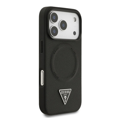 Guess, MagSafe PU Leather Case with Triangle Logo, iPhone 17 Pro Max