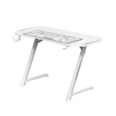 Gamax Z5-1160 (TD-03)_Carbon Fiber Gaming Table 110*60*75cm with RGB Light & MousePad - White