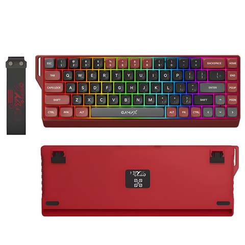 Gamax GM-02, Tri-Mode RGB Mechanical Keyboard (Wired / Bluetooth / Wireless) with Arabic Support