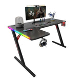 Gamax P201-LB RGB Carbon Fiber Gaming Table 140x100x74cm with Mousepad (L-Shape Left) - Black