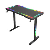Gamax P206 Tempered Glass Surface Gaming Table 120x60x74cm with Mousepad & Full RGB - Black