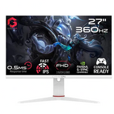 GameOn GOA27FHD360IPS, Artic Pro Series 27" FHD, 360Hz, MPRT 0.5ms, HDMI 2.1, Fast IPS Gaming Monitor (Supports PS5) - White