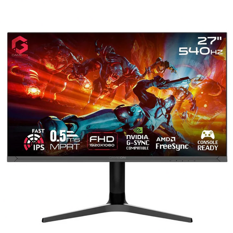 GameOn GOTX27FHD540IPS, Titan Pro X Series 27" FHD, 540Hz, MPRT 0.5ms, HDMI 2.1, Fast IPS Gaming Monitor (Supports PS5) - Black